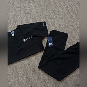Black Scrub Set with Guthrie Logo
